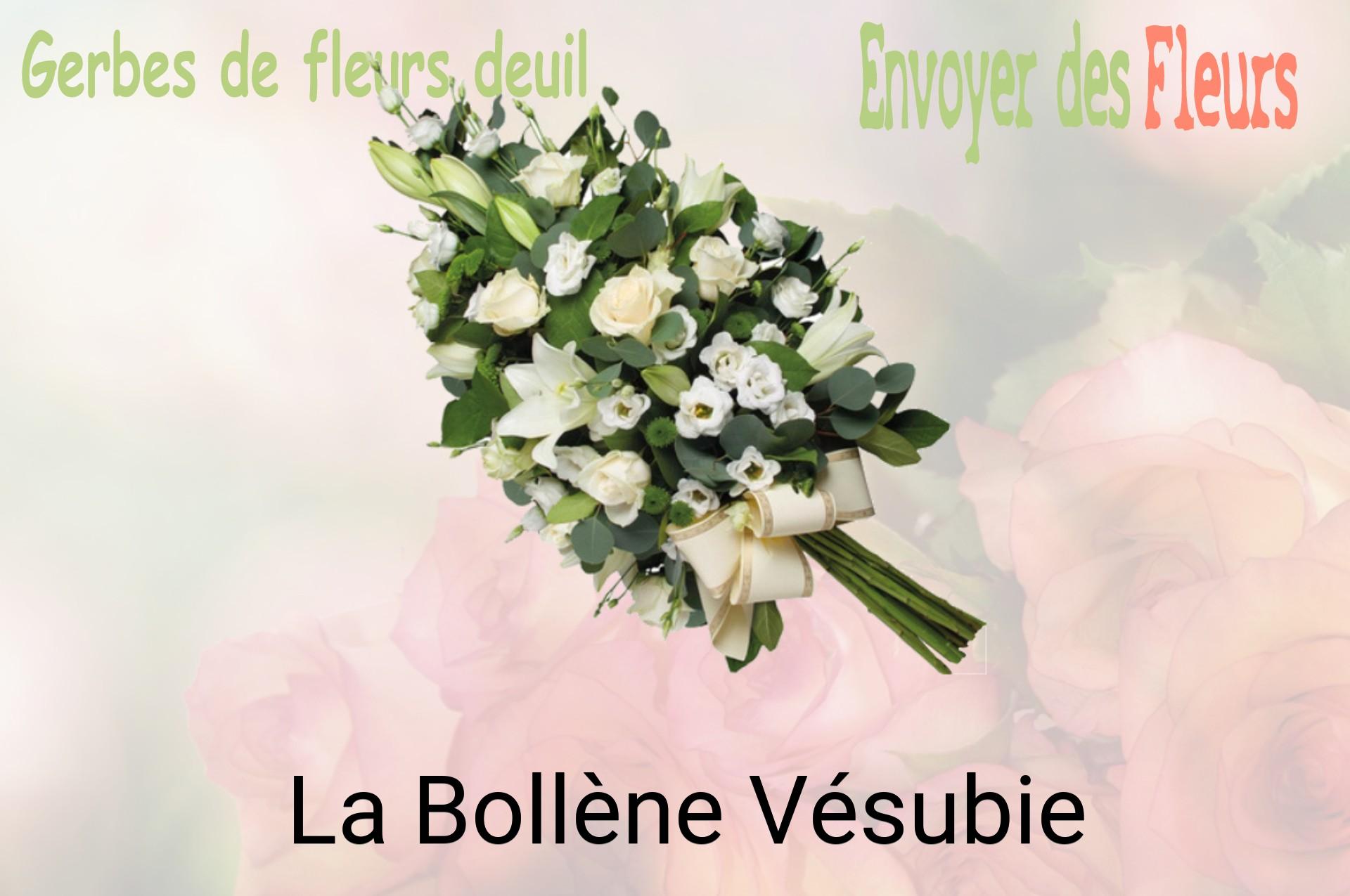 Gerbe de fleurs de deuil livrée à La Bollène-Vésubie